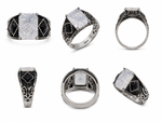 Load image into Gallery viewer, Ice Crown Signet Ring