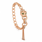 Load image into Gallery viewer, Emerald-Eyed Panther Statement Bracelet