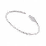 Load image into Gallery viewer, "Serpent’s Grace" Pavé & Baguette Bypass Bangle