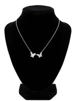 Load image into Gallery viewer, Silver Double Butterfly Pendant Necklace
