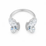 Load image into Gallery viewer, Aurora Winged Crystal Open Ring