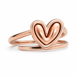 Load image into Gallery viewer, "Amour Luxe" Nested Heart Double-Band Ring