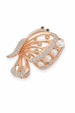 Load image into Gallery viewer, Aura Butterfly Pearl & Crystal Brooch