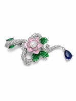 Load image into Gallery viewer, Enchanted Serpentine Bloom Brooch