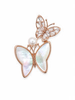 Load image into Gallery viewer, Dual Butterfly Iridescent Statement Brooch