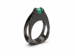 Load image into Gallery viewer, Emerald Noir Ring