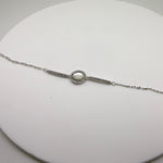 Load image into Gallery viewer, Oval Crystal Sterling Silver Bracelet