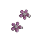 Load image into Gallery viewer, Pink Floral Studs