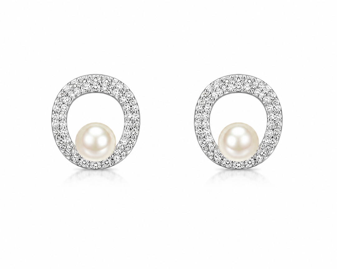 Luna Halo Pearl Pendant Set