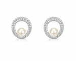 Load image into Gallery viewer, Luna Halo Pearl Pendant Set
