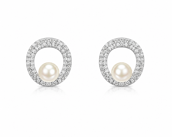Luna Halo Pearl Pendant Set