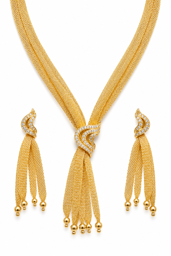 Aurum Veil Mesh Pendant Set