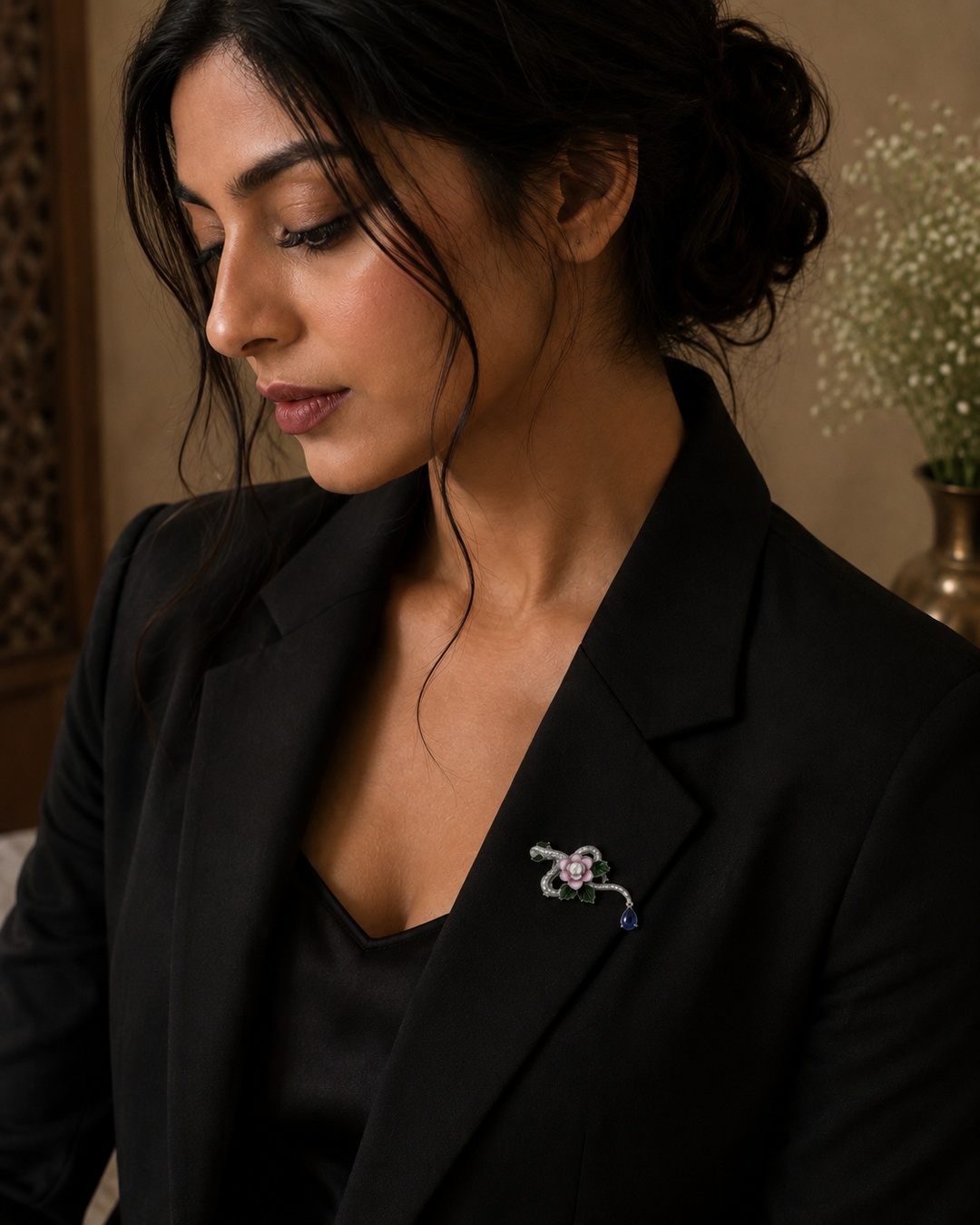 Enchanted Serpentine Bloom Brooch