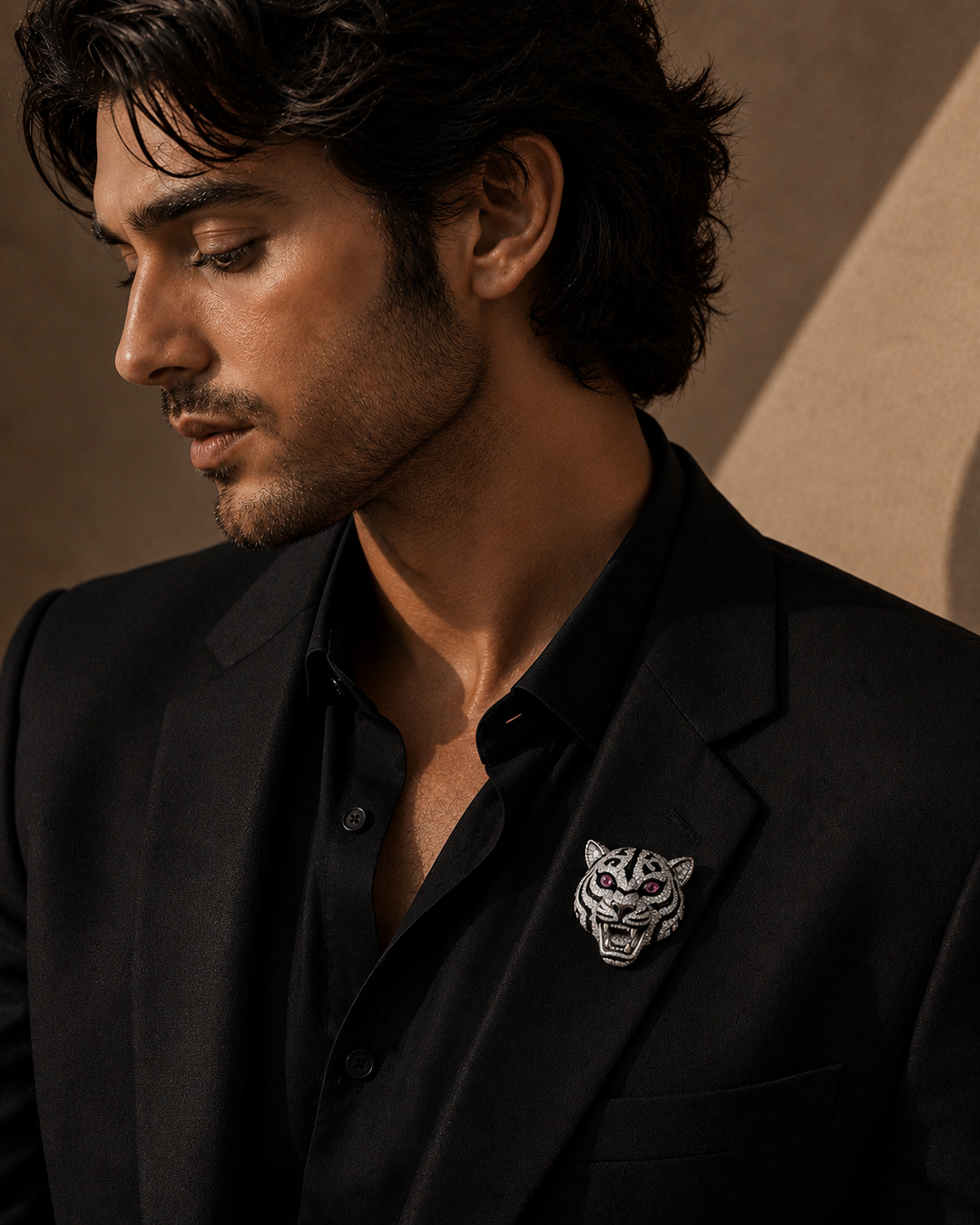 The Fierce Majestic Tiger Statement Brooch
