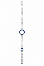 Load image into Gallery viewer, Midnight Orbit Silver Bracelet
