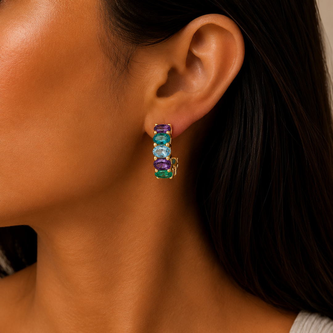 Ocean Mist Luxe Hoops