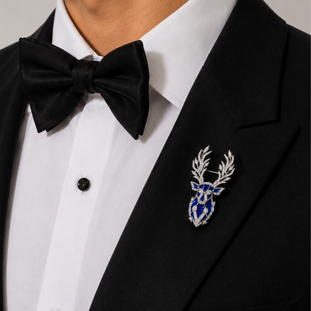 Midnight Stag Brooch