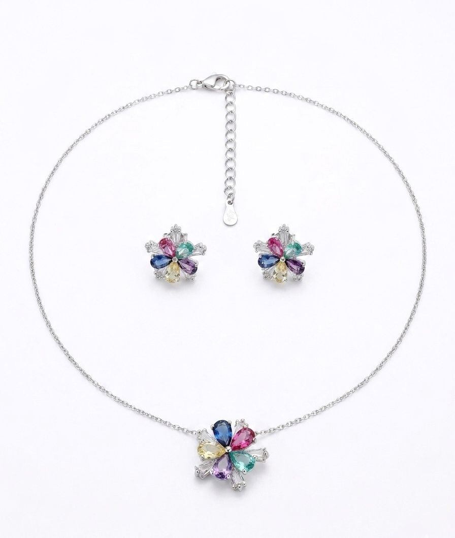 Prismatic Bloom Pendant Set