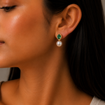 Load image into Gallery viewer, Emerald Tide Pearl Drops

