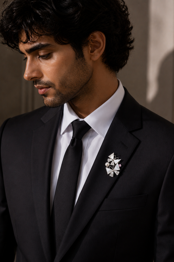 Prism Butterfly Mother-of-Pearl & Pearl Brooch