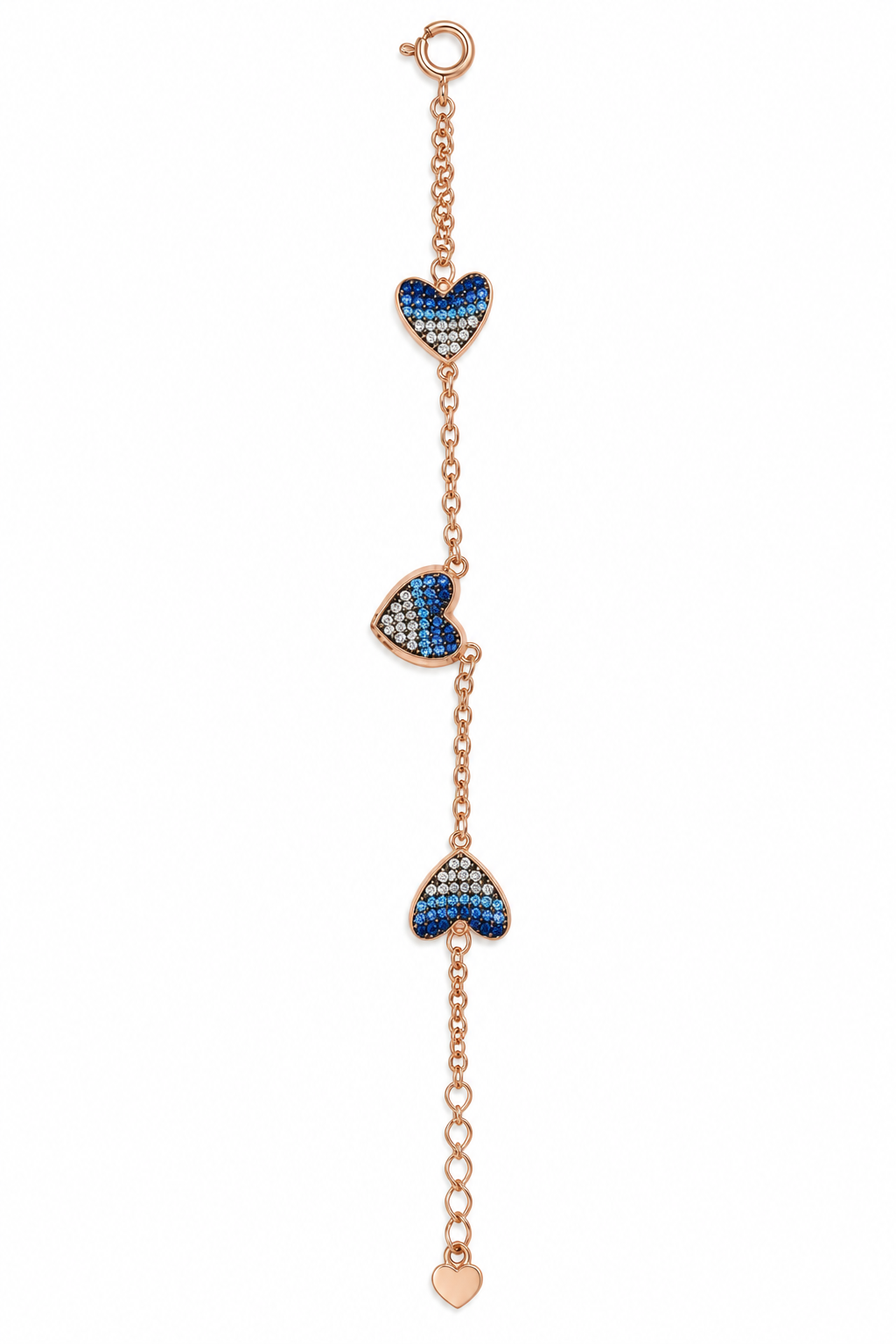 Rosé Azure Heartlink Bracelet