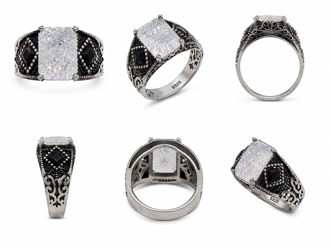 Ice Crown Signet Ring