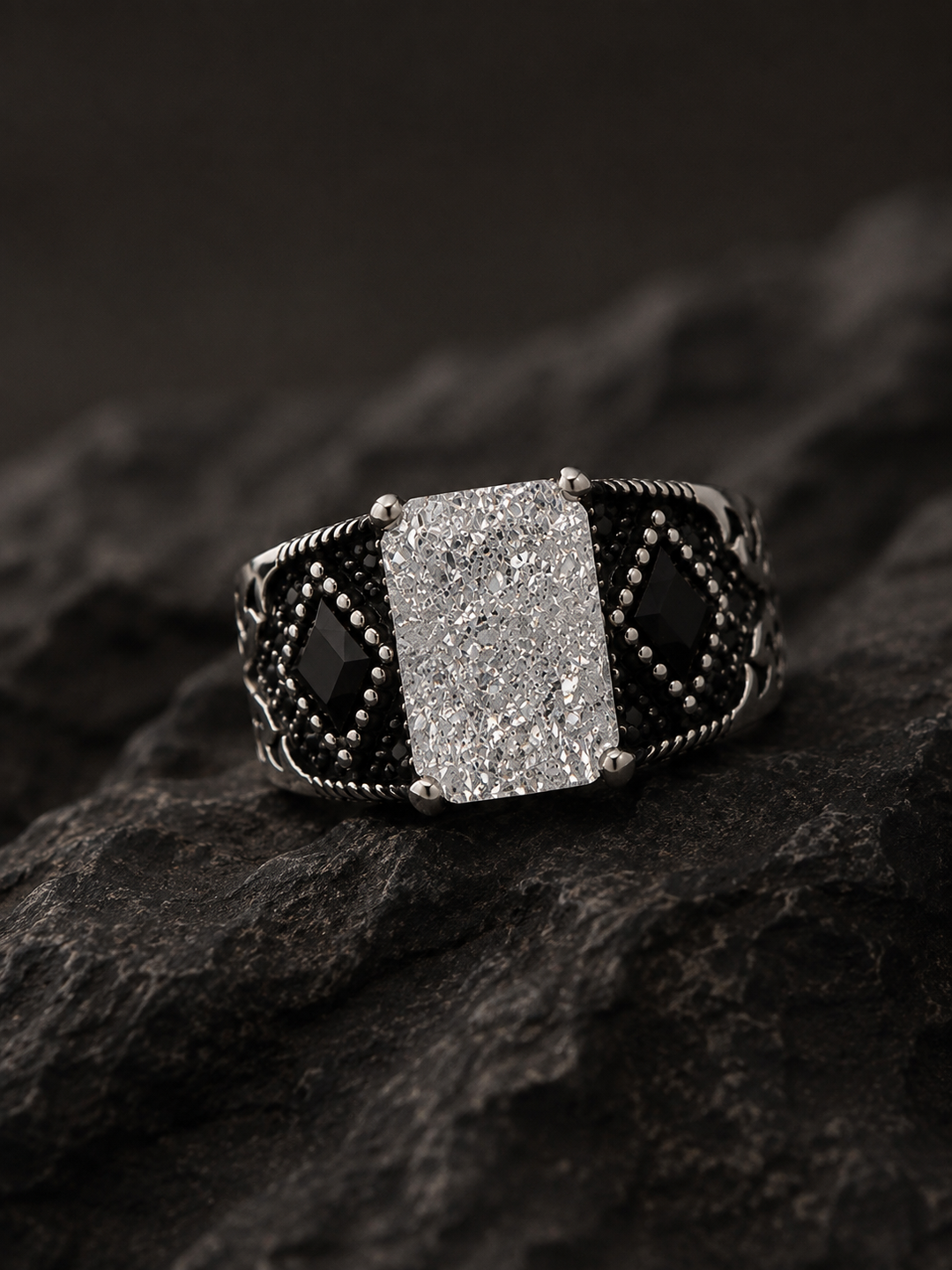 Ice Crown Signet Ring