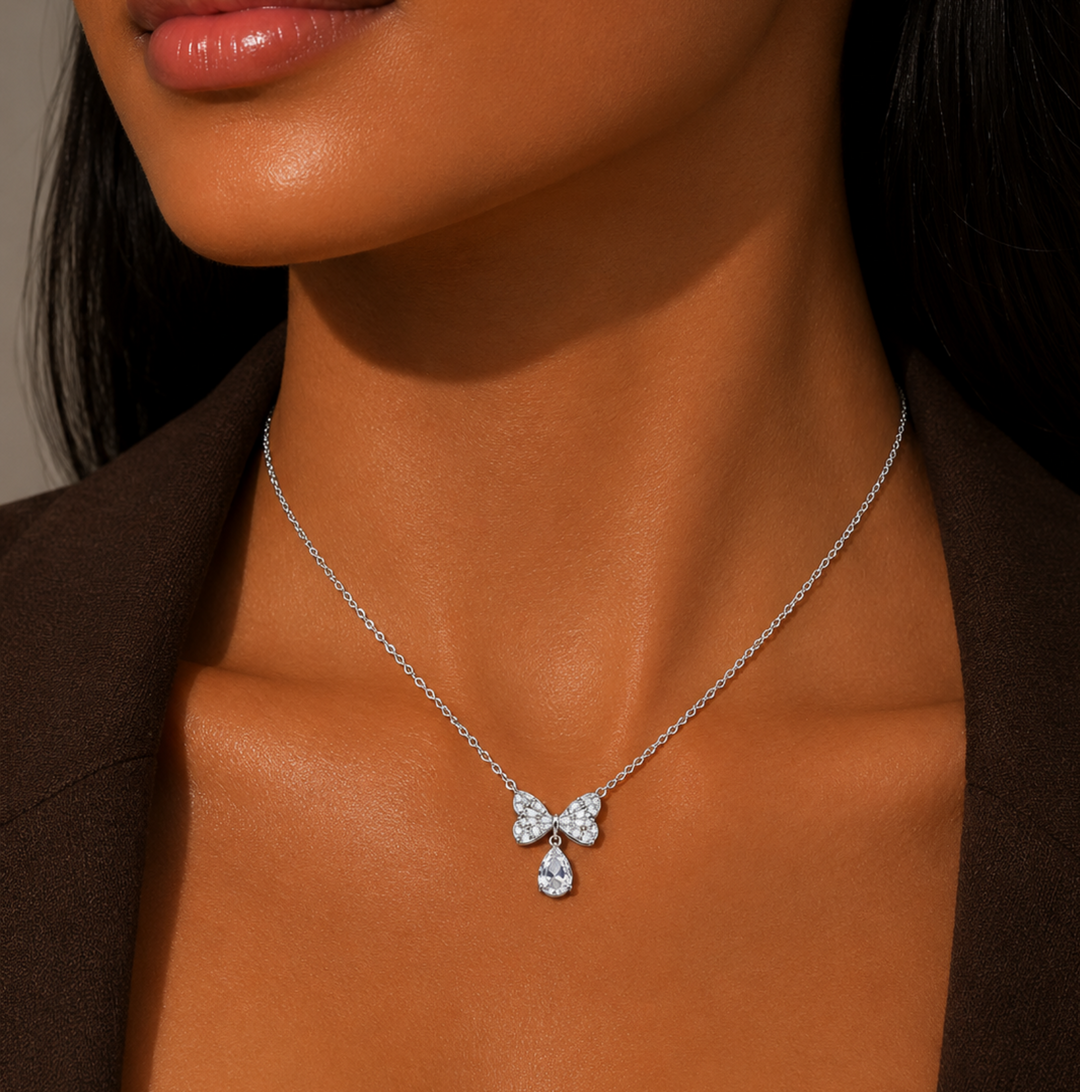 Silver Butterfly Drop Dokiya