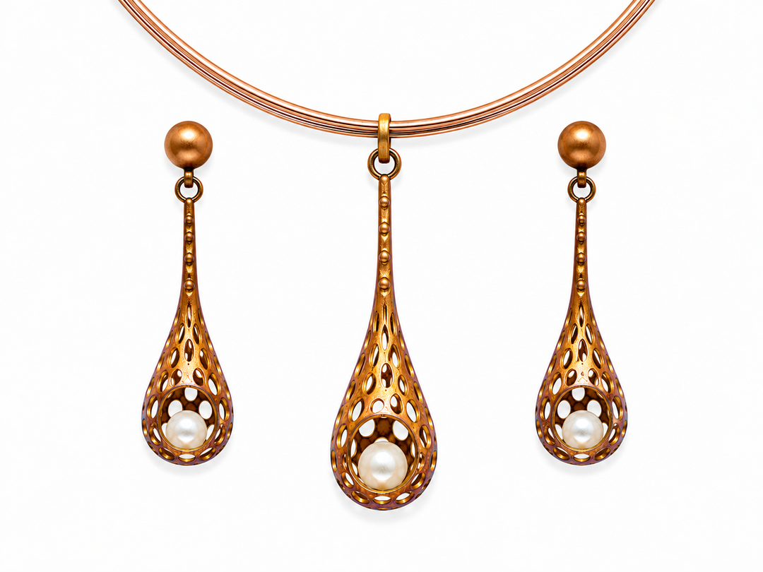 Pearl Cascade Pendant Set