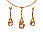 Load image into Gallery viewer, Pearl Cascade Pendant Set
