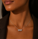 Load image into Gallery viewer, Silver Infinity Glow Dokiya Necklace
