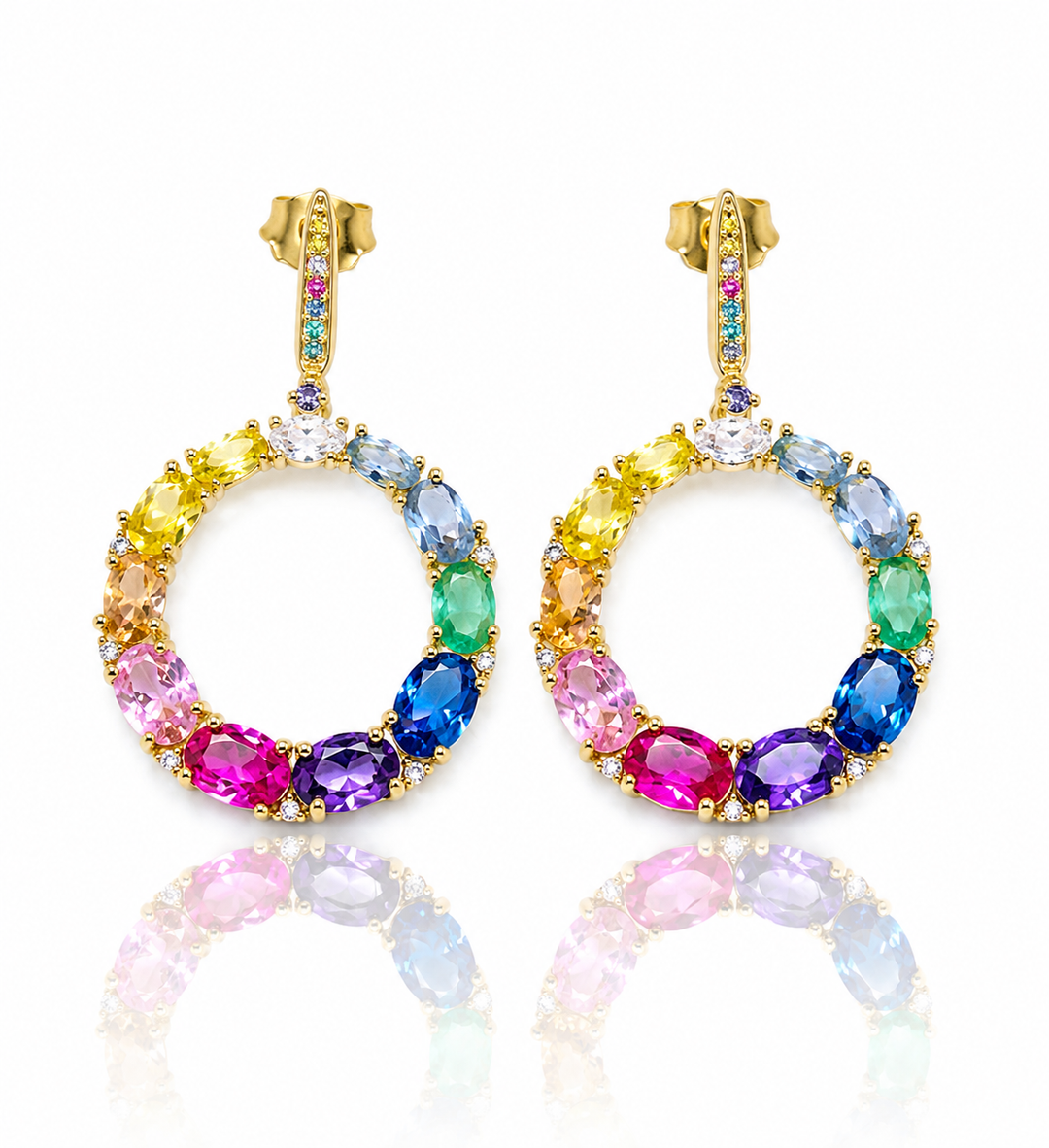 Aurora Prism Halo Earrings