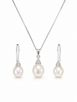 Load image into Gallery viewer, Moonlit Pearl Pendant Set
