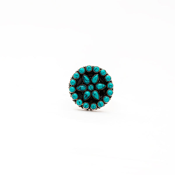 TURQUOISE SUNBURST RING