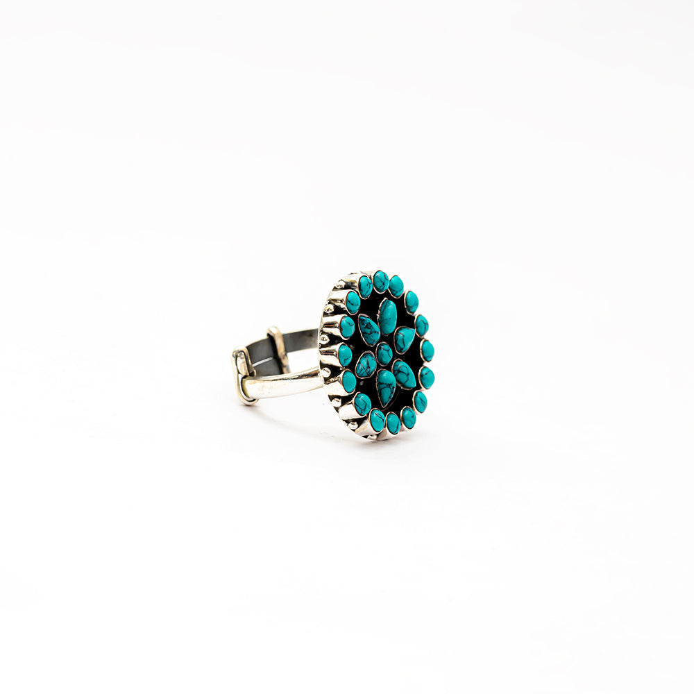TURQUOISE SUNBURST RING