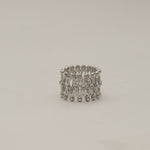 Load image into Gallery viewer, Asjustable Ladies Sterling Silver Crystal Link Bracelet/Ring
