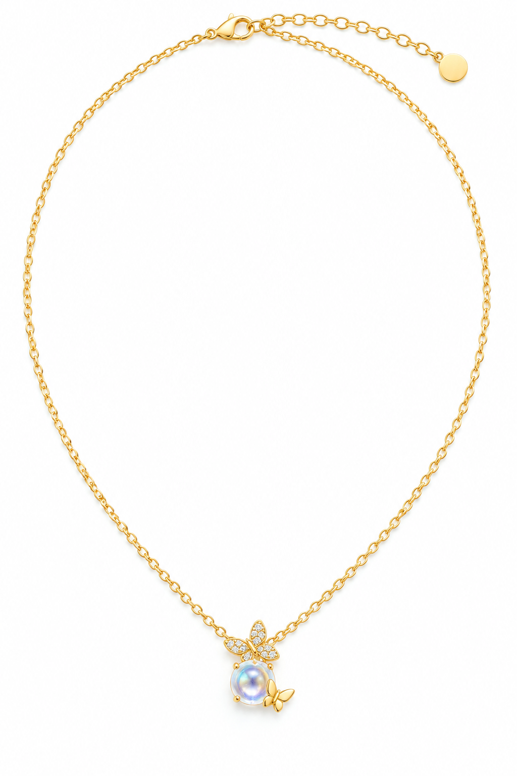 Lumière Butterfly Orb Pendant Necklace
