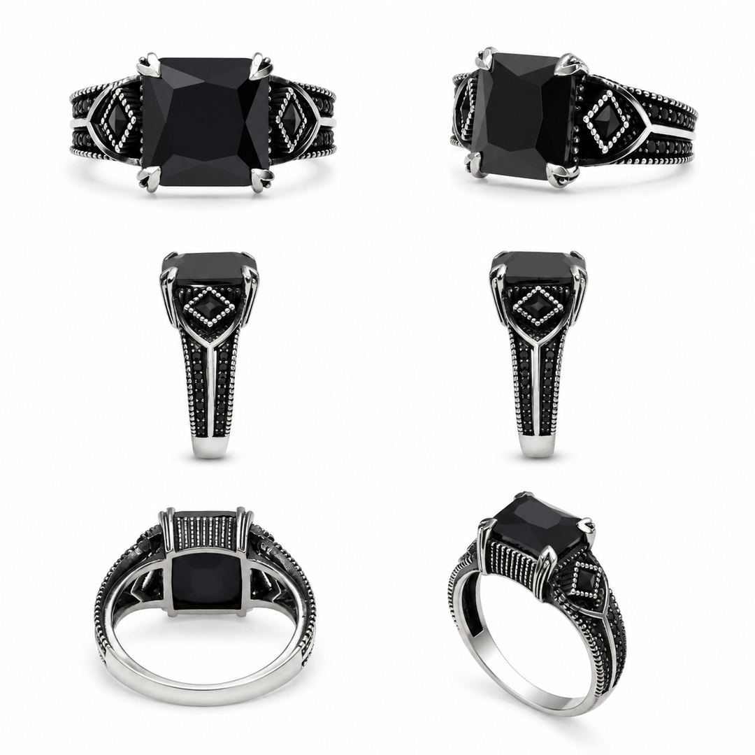 Obsidian Regent Ring