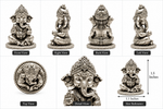 Load image into Gallery viewer, Divine Blessings Silver Ganesha Idol
