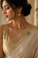 Load image into Gallery viewer, Divine Bal Krishna Floral Filigree Brooch
