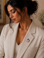 Load image into Gallery viewer, Vibrant Hummingbird Statement Brooch
