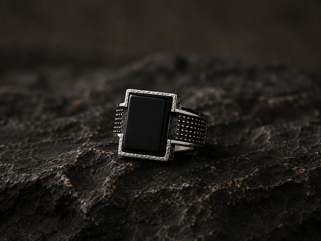 Obsidian Monarch Ring