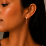 Load image into Gallery viewer, Ruby Cascade Hoop Earrings
