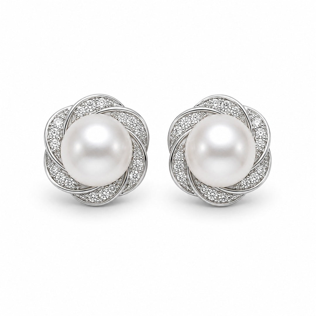 Rosette Pearl Pendant Set