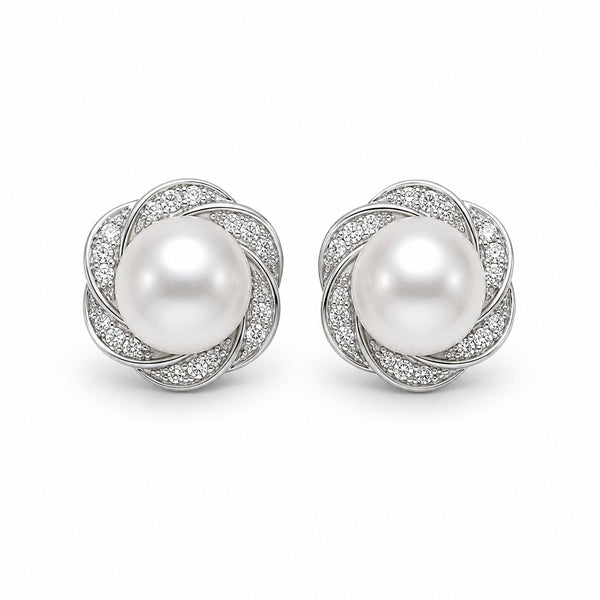 Rosette Pearl Pendant Set
