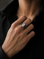 Load image into Gallery viewer, Ice Crown Signet Ring
