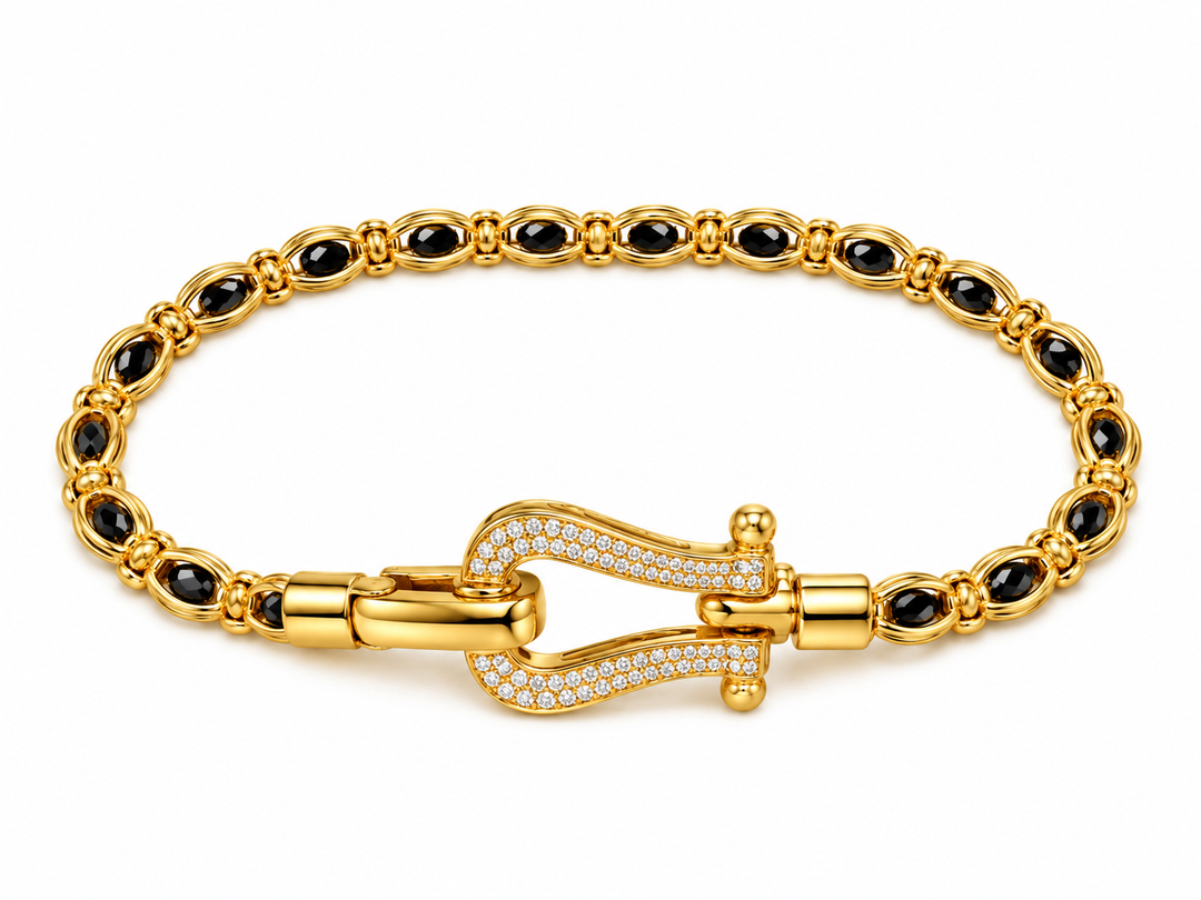 Noir Luxe Black Stone Bracelet