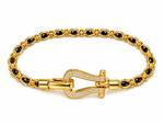 Load image into Gallery viewer, Noir Luxe Black Stone Bracelet
