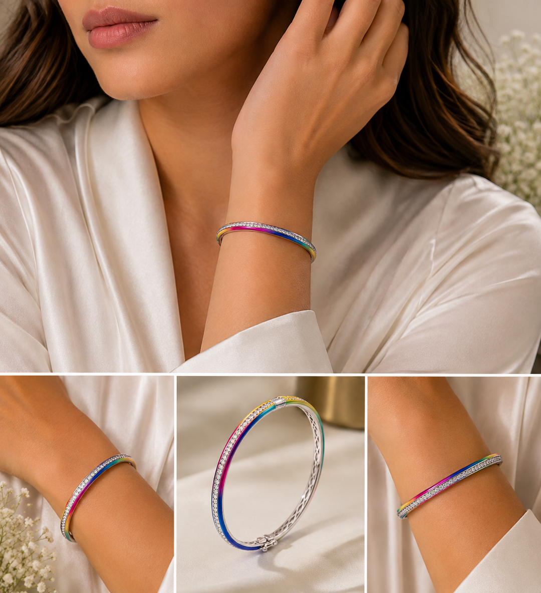 Aurora Spectrum Open Bangle