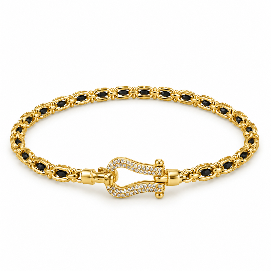 Noir Luxe Black Stone Bracelet